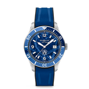 Montblanc Iced Sea Automatic Date 129370 - cinturino, quadrante e ghiera blu - cassa acciaio